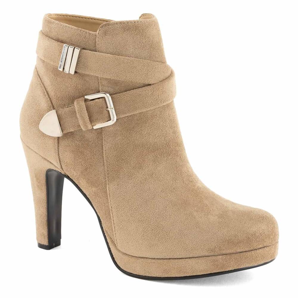 NEW ANDREA women's high heel booties in brown